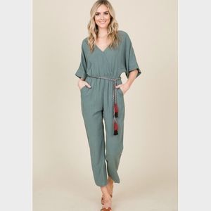 Linen Trouser Jumpsuit